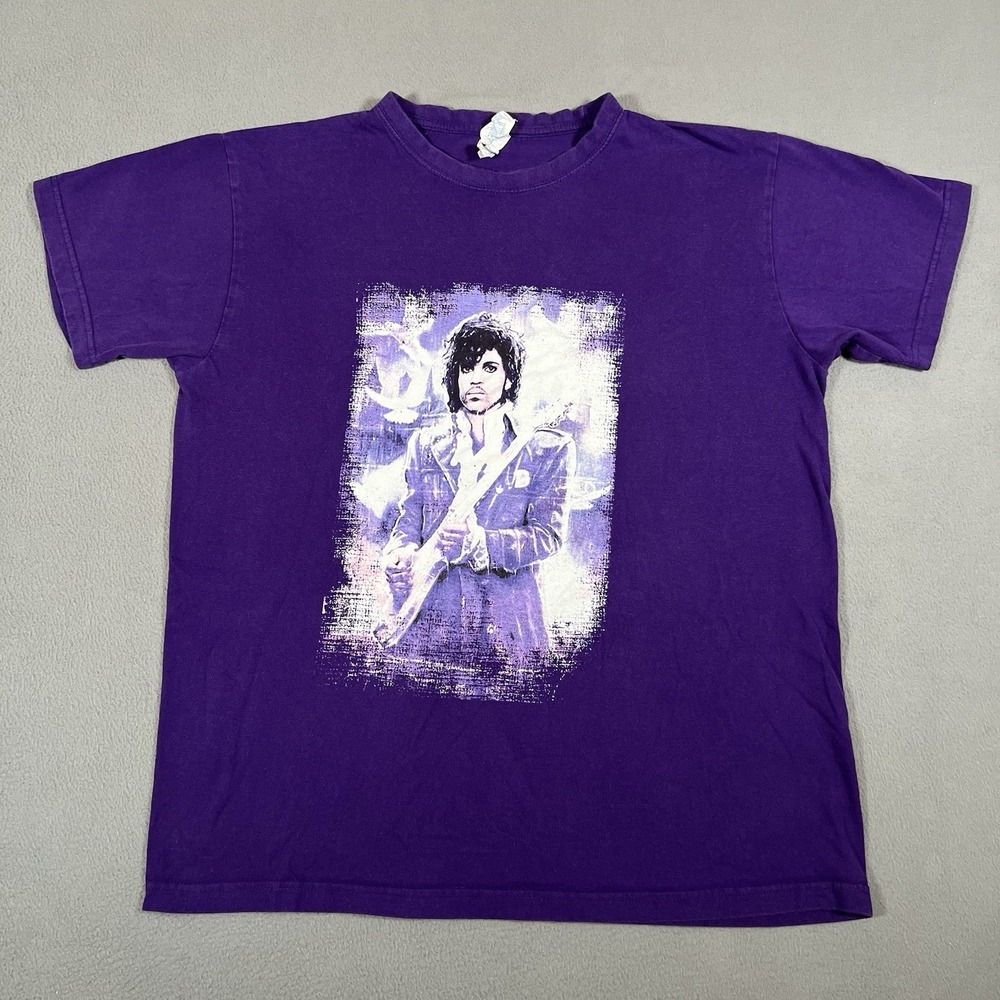 Prince T Shirt Size Large Purple Portrait‎ Doves Prince And The Revolution 80s
